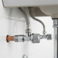 Robinet d'arrêt coudé professionnel 1/2" x 3/8" | Robinet pour éviers, lavabos et toilettes | Robinet d'arrêt coudé anticalcaire Robinet d'arrêt coudé professionnel 1/2" x 3/8" | Robinet pour éviers, lavabos et toilettes | Robinet d'arrêt coudé anticalcaire