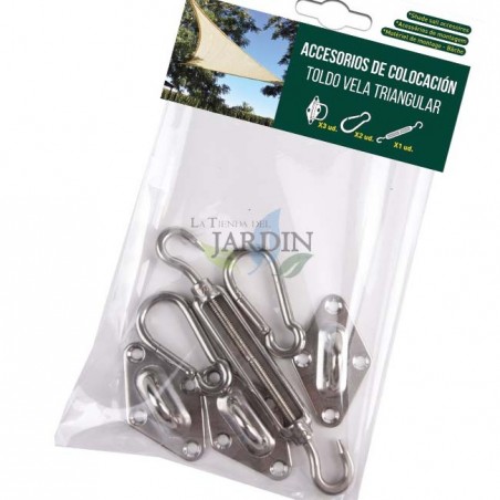 Triangular sail awning accessories