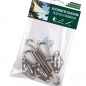 Kit de fixation pour Voile d'Ombrage Triangulaire en acier inox: 3 fixations murales, 2 mousquetons et 1 tendeur