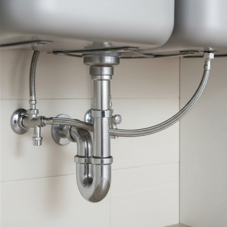 Latiguillo de Fontanería 15cm, 3/8" Macho - 3/8" Hembra | Latiguillo Inoxidable | Latiguillo de Grifo Flexible