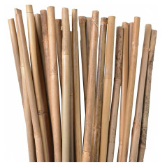 Pacote com 100 estacas de bambu, 90 cm (6-8 mm) | Estacas de bambu para plantas e árvores | Estacas de suporte para tomates e pl