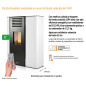 Ferroli Atlas 9 kW Pelletkaminofen, weiß | 24/7 programmierbarer Pelletkaminofen mit hoher Energieeffizienz