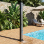 Chuveiro solar para jardim e piscina, 35 litros com torneira para lavar os pés | Chuveiro externo sem eletricidade