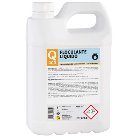 Floculante líquido para piscinas 5 litros | Tratamento para água turva e clarificação da água