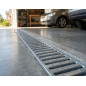 Grille de garage 100 x 20 cm | Grille galvanisée nervurée pour zones de circulation