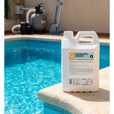Liquid Flocculant for Swimming Pools 5 Liters | Treatment for Cloudy Water and Water Clarification