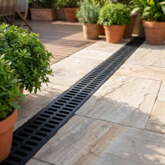 Griglia per garage 50x13 cm | Griglia in polipropilene per aree di circolazione | Griglia di drenaggio