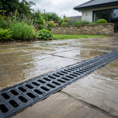 Canale di drenaggio con griglia in polipropilene, Misure 50x13x7,2 cm