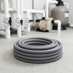 Tubo flexível de PVC de 32 mm com 50 metros | Sistema hidráulico para pias e lavatórios | Tubo flexível de PVC | Tubo flexível d