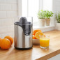 Electric Stainless Steel Juicer | Electric Orange Juicer with Continuous Pouring | 100W Drip-Free Juice Extractor