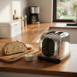 Tostadora de Pan 1000W Lacor | Tostador 2 Rebanadas | Tostador con 3 Funciones | Tostadora Acero Inoxidable Profesional