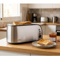 Tostapane Lacor 1500W | Tostapane per 2 fette lunghe | Funzione di scongelamento | Tostapane in acciaio inossidabile con termost
