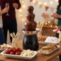 3-Tier 18cm Stainless Steel Chocolate Fountain with Warming Function | Fondue Tower