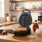 Lacor 875W Wendbares elektrisches Waffeleisen | Antihaft-Waffeleisen | Einstellbares Thermostat | Perfekte Waffeln