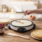 Lacor 1000W Wendbarer elektrischer Crêpe-Maker | 30 cm Antihaft-Crêpe-Maschine | Einstellbares Thermostat | Perfekte Crêpes