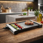 1800-W-Antihaft-Grillplatte | 61 x 32 cm große Aluminium-Grillplatte | Kratzfest | Elektrischer Küchengrill