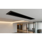 Difusor retangular para ar condicionado, 600x63 mm, preto, para sistemas de ar condicionado e ventilação.