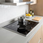 Plaque de cuisson vitrocéramique à induction double portable Lacor | Plaque de cuisson vitrocéramique double noire 2000 W + 1300