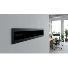 Difusor retangular para ar condicionado, 200x63 mm, preto, para sistemas de ar condicionado e ventilação.