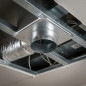 Bocchetta di aspirazione 17x17cm per griglie fisse o regolabili per tubo da 100mm per aria condizionata e ventilazione