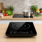 Plaque de cuisson à induction portable Lacor 2000 W en vitrocéramique | Non encastrable | Verre céramique noir, 8 niveaux de pui