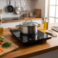 Plaque de cuisson à induction portable Lacor 2000 W en vitrocéramique | Non encastrable | Verre céramique noir, 8 niveaux de pui
