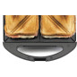 Piastra elettrica per sandwich Lacor 750W per fette triangolari | Piastra per sandwich antiaderente nera 25x25x11 cm