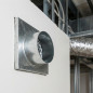 Entrée pour grilles fixes ou réglables 17x17cm pour tuyau de 120mm pour climatisation et ventilation