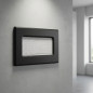 Griglia fissa con pre-telaio 11x17cm Nero per Aria Condizionata e Ventilazione