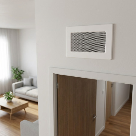 Fixed grille with pre-frame 30x17cm White for Air Conditioning and Ventilation