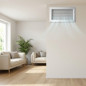 Griglia orientabile con pre-telaio 30x17cm Bianca per Aria Condizionata e Ventilazione