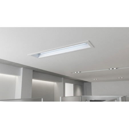 Diffusore rettangolare per condizionatore d'aria, 200x63 mm, bianco, per climatizzazione e ventilazione.