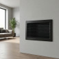 Grelha ajustável com pré-moldura 30x17cm Preta para Ar Condicionado e Ventilação