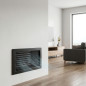 Grelha ajustável com pré-moldura 30x17cm Preta para Ar Condicionado e Ventilação