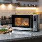 Forno a microonde Lacor Professional da 25 litri e 900 W | Forno a microonde da banco argento con grill | Forno a microonde a co