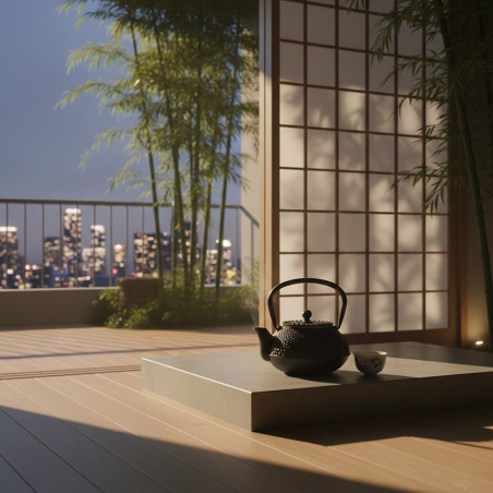 Théière en fonte, au design traditionnel japonais Tetsubin. Capacité 300ml