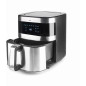 Lacor 5,5-Liter-Heißluftfritteuse | 1700-W-Heißluftfritteuse mit 8 Programmen und Timer | Ölfreie Fritteuse mit Touchpanel