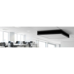 Difusor angular para ar condicionado e ventilação, 500x500 mm, preto