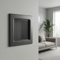 Grille fixe avec pré-cadre 17x17cm Noir pour climatisation et ventilation