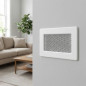 Grille fixe avec pré-cadre 17x17cm Blanc pour climatisation et ventilation