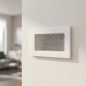 Grille fixe avec pré-cadre 11x17cm Blanc pour climatisation et ventilation