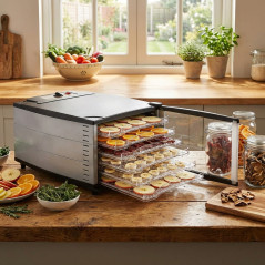Déshydrateur alimentaire rotatif Lacor 360° avec 6 plateaux | Fruits, légumes, viandes et poissons