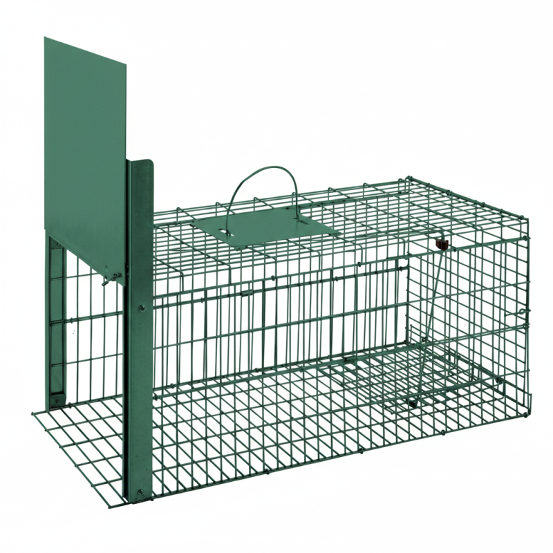 Piège Vivant Réutilisable 75x37x34 cm Piège d'animaux Cage pour Martres,Chats,Renards,Raton Laveur