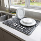 Roll-up Silicone Dish Drainer | Silicone Dish Drying Mat 43 x 32.5 cm