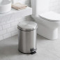 Bathroom Waste Bin with Pedal, Stainless Steel, for Hotel, Restaurant | Hygienic Waste Bin 16.8 x 25 cm