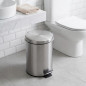Papelera Baño con Pedal 12L Acero Inoxidable para Hotel, Restaurante | Papelera Higienica 25x40 cm