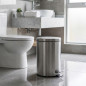 Poubelle à pédale de salle de bain 12 L en acier inoxydable pour hôtels et restaurants | Poubelle hygiénique 25 x 40 cm
