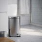 Poubelle à pédale de salle de bain 20 L en acier inoxydable pour hôtels et restaurants | Poubelle hygiénique 29 x 45 cm