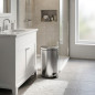 Poubelle à pédale de salle de bain 20 L en acier inoxydable pour hôtels et restaurants | Poubelle hygiénique 29 x 45 cm