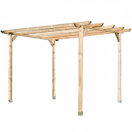 Wooden Pergola for Garden and Porch 360x360x360 cm | Decorative Outdoor Structure for Shade and Relaxation
